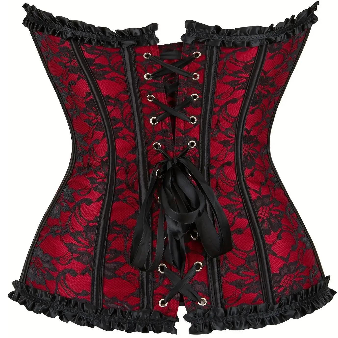 Sexy Gothic Corsets Bustiers Top Overbust Corset Belt Slimming Women Waist Trainer Modeling Strap Plus Size Waist Cincher HYL3