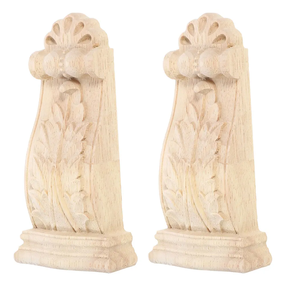 

2pcs European Style Decorative Shelf Brackets Carved Solid Wood Roman Corbels Home Living Room Wall Molding Trim Farmhouse Shelf