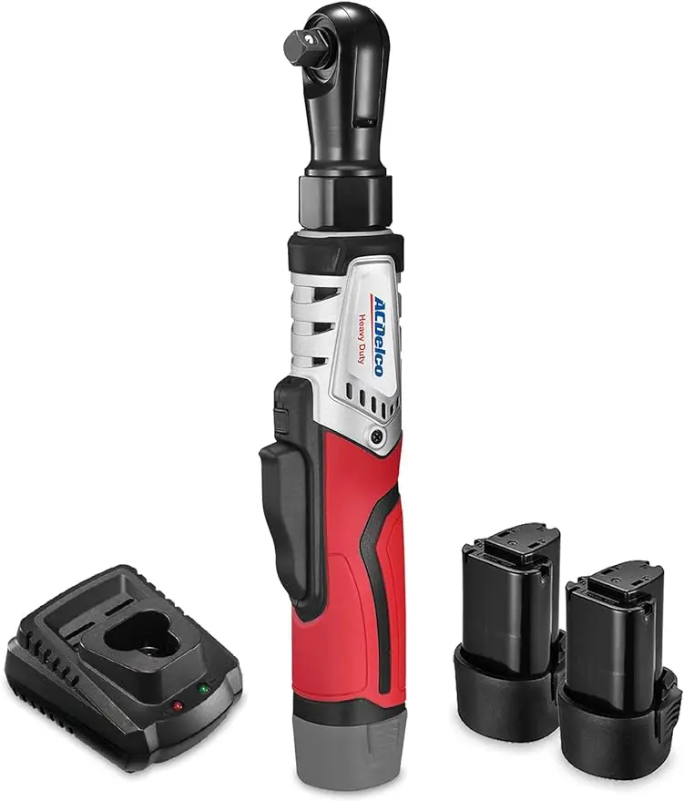 

ACDelco Cordless G12 Series BRUSHLESS Li-ion 12V MAX. Ratchet Wrench (1/2 ) Tool Kit, 2-Pack Lithium-Ion Batteries