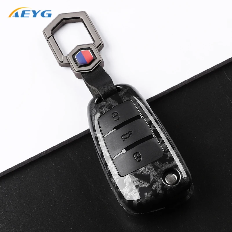 ABS Carbonfaser Autoschlüsselhülle für Audi A1 A3 A4 8P 8L 8V A5 B6 B7 A6 A7 C5 C6 Q3 Q5 Q7 4F S3 S4 S6 RS3 TT Schlüsselgehäuse