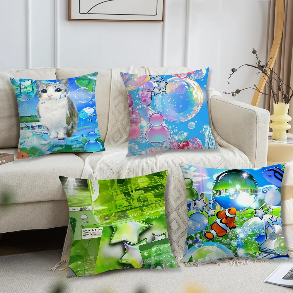 

Чехол для подушки Frutiger Aero Art с принтом, для украшения дивана, дома, автомобиля, комнаты, кофейни, офиса, в скандинавском стиле, минималистичный дизайн.