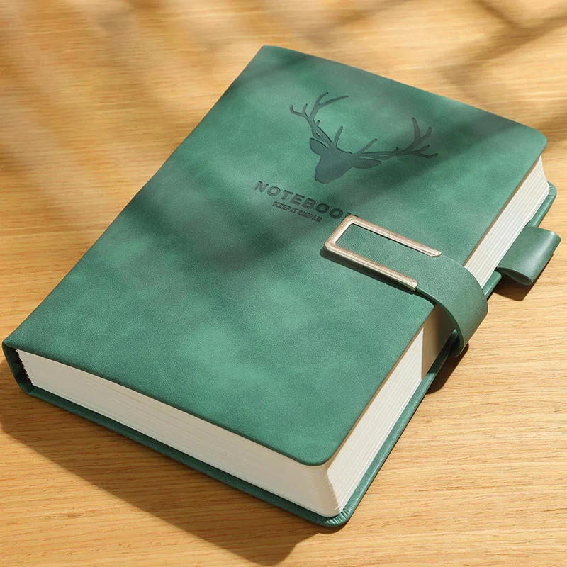 200 Seiten A5-Leder-Notizbuch mit Leder-Notizbuchhülle, personalisierter Softcover und Lesezeichen, perfekt für Unternehmen, Besprechungen – Detail 12
