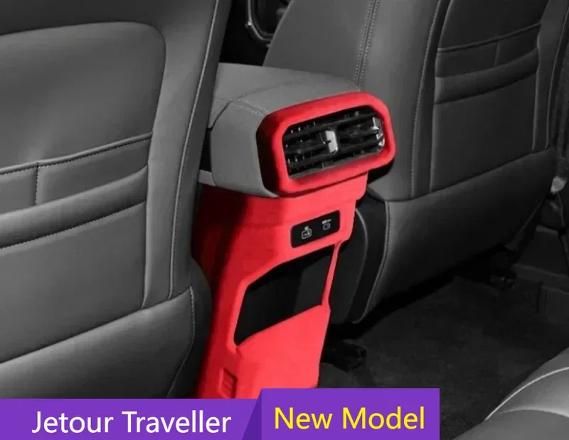 

New！For cherryJETOUR Traveler T2 2023 2024 Car Rear Anti-kick Air Vent Protective Cover Suede Interior Modification Accessories