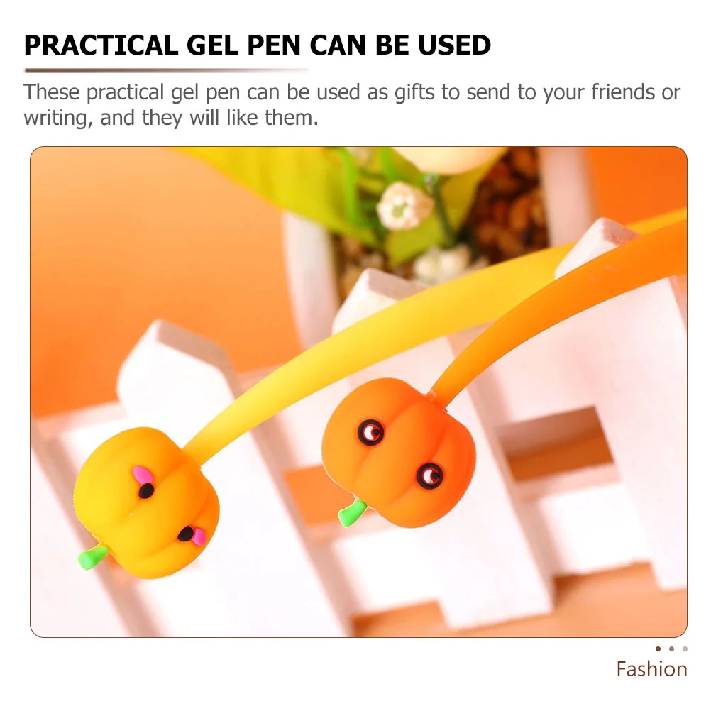 

10pcs Pumpkin Gel Pen Portable Signature Pens Smooth Writing for Students Teachers Halloween Gifts Universal Writing