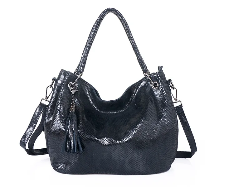 Lady Snake Print Pleated Crossbody Bags Pattern Shoulder Bag Luxury Women Serpentine Leather Tote Handbag Sac A Main Bolsas