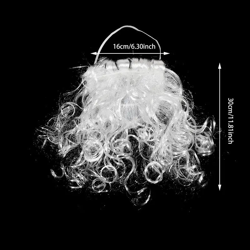 سانتا كلوز اللحية وهمية الشارب الأبيض حفلة عيد الميلاد تأثيري الدعائم 2025 السنة الجديدة لوازم الديكور نويل الاطفال لعبة هدية صالح