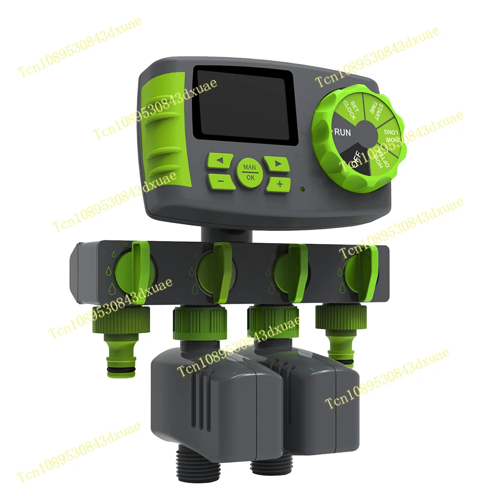 Zone 4 Smart Garden Irrigation Timer Controller with LCD Digital Electronic Faucet Drip Irrigation Garden Timer