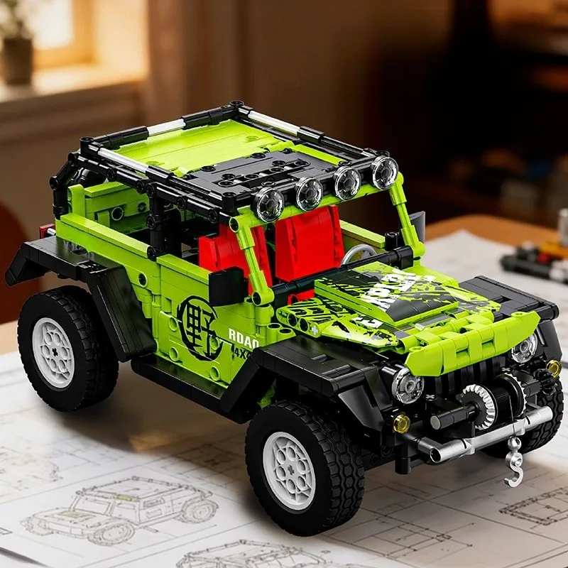 Building Block Sports Car 1:14 RC Toy Car, Building Block Toy Birthday Gift, Sports Car Model, Children's DIY Gift view 5