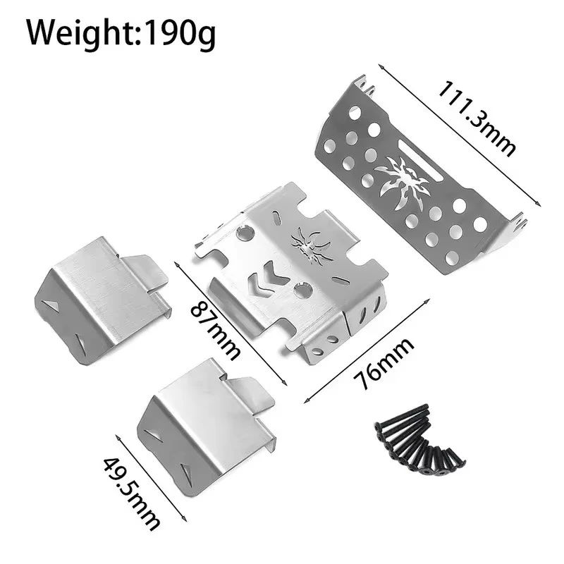 1/7 Large Scale RC Rock Crawler HD6100 Stainless Steel Full Chassis Skid Armor Guard Fit Rlaarlo MK07 JK07 Protect Frame Axle Ro - view 3