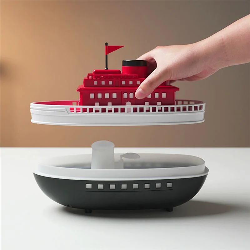 デュアルスプレーアロマセラピーマシンクルーズ船加湿器デスクトップ空気清浄機 2H/4H タイマー付きホームオフィス用 300ML B-A54Q