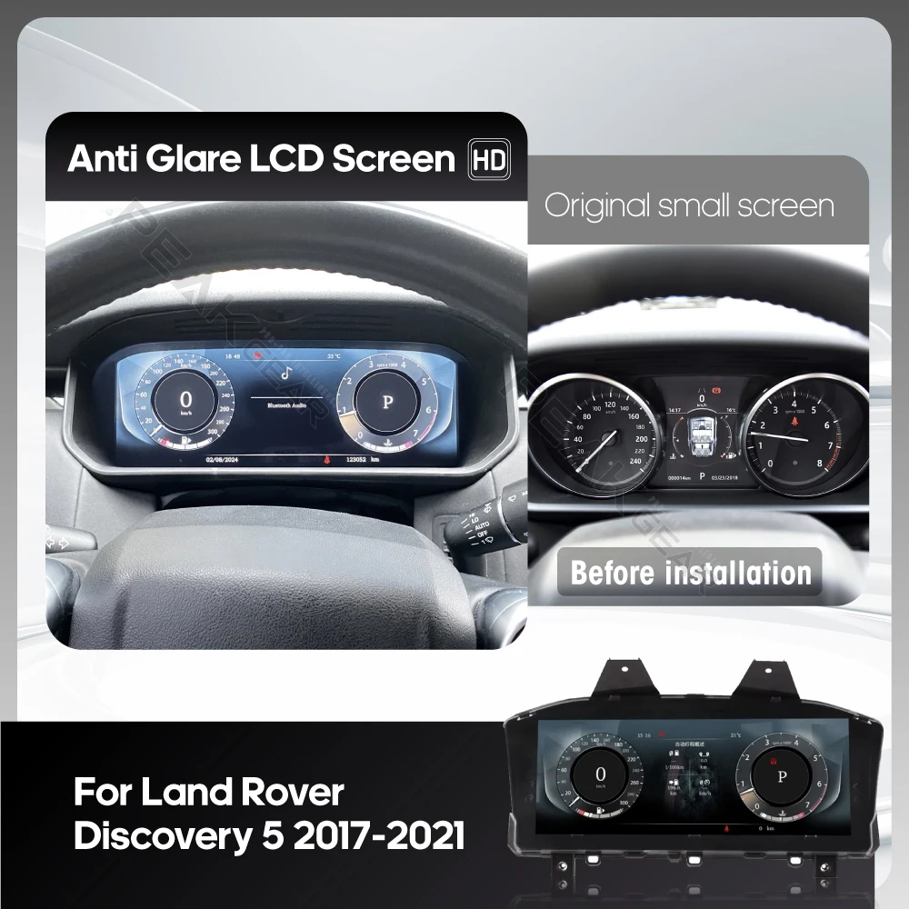 For Land Rover Discovery 5 2017-2021 Digital Cluster LCD Dashboard Player Cockpit Virtual Instrument