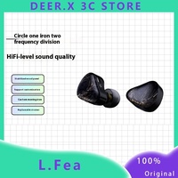 L. Fea In Ear HiFi Earphones - One Loop One Iron Hybrid Dual Unit Monitoring Earphones -3D Printed Chamber Custom Earphones