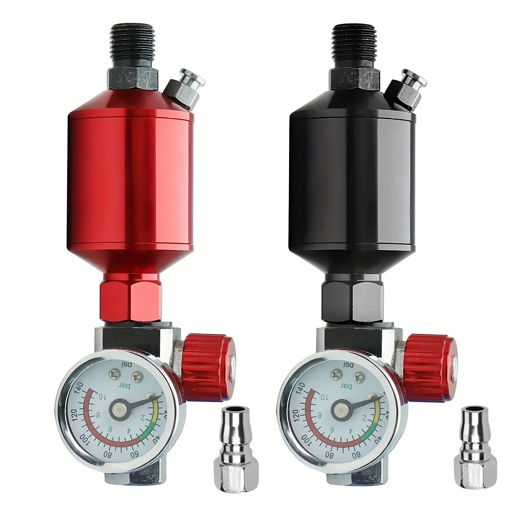 Régulateur d'air avec filtre, manomètre pour pistolet de pulvérisation, filtre séparateur d'eau en ligne pour outils de pulvérisation, régulateur de pistolet de peinture