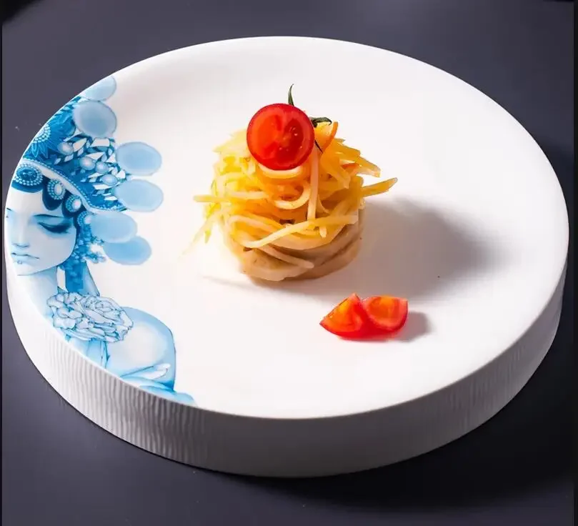 

Китайская Пекинская опера Хууадан узор керамический диск основное блюдо стейк десертная тарелка домашний декор современная кухонная посуда ужин