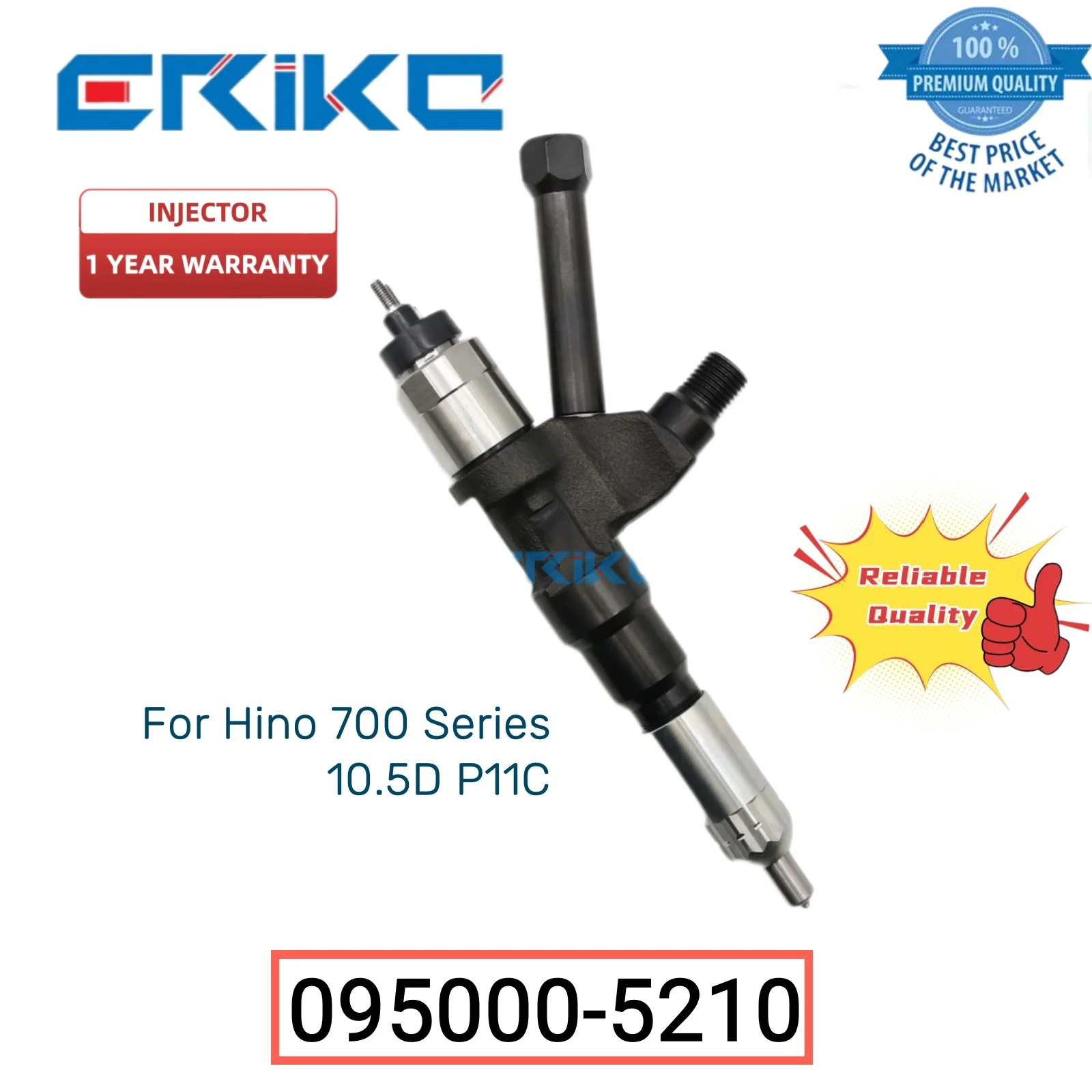 

095000-5210 Nozzle Injector 095000-5212 9709500-521 Auto Engine Injector 23670-E0351 Injector Assy Fuel for Hino