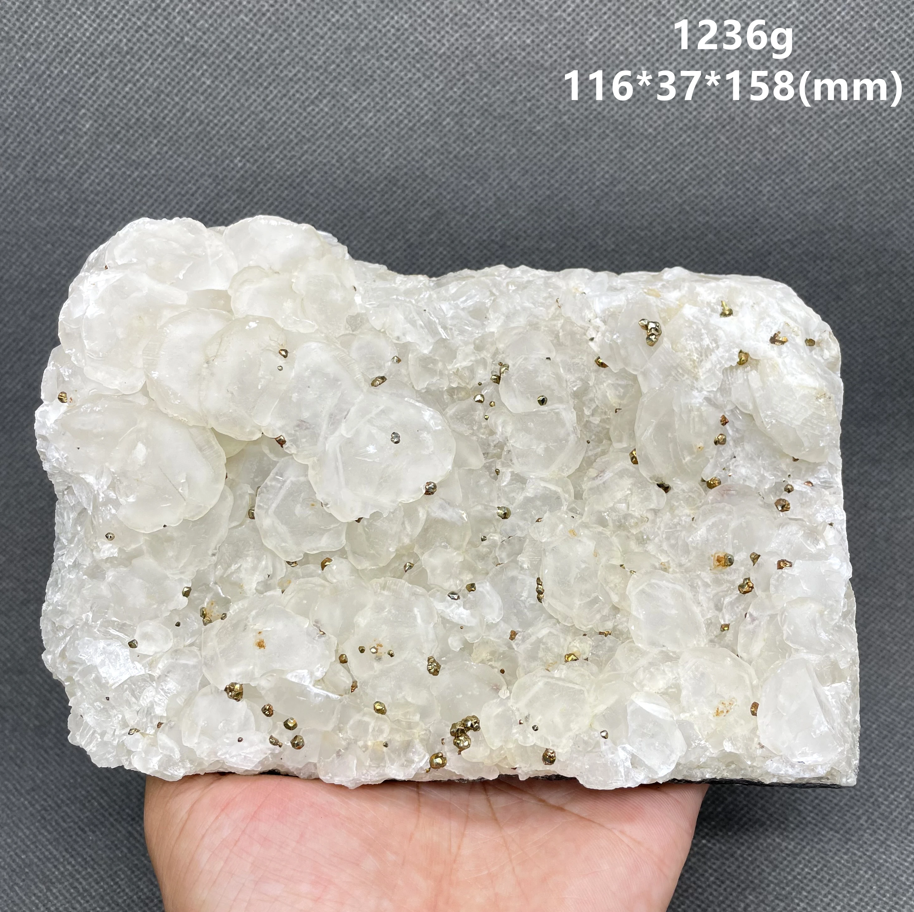 BIG! 1236g natural Fluorescent calcite and pyrite symbiosis mineral specimen stones and crystals healing crystals quartz