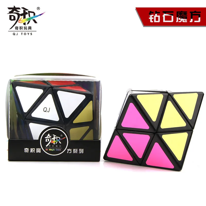 QiJi Diamond Magic Cube QJ Skewbed Cubo Magico Professional Neo Speed Cube Puzzle Antistress Toys For Children