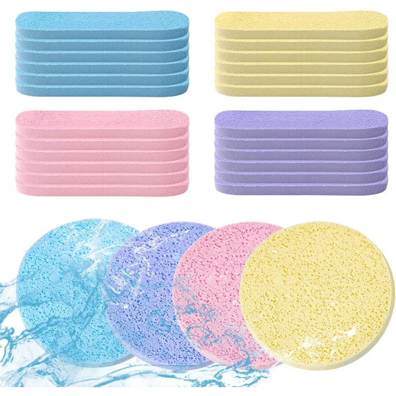 48 Pcs Compressed Facial Sponge for Estheticians Face Sponges for Cleansing, Professional Makeup Removal Sponge skin care tool