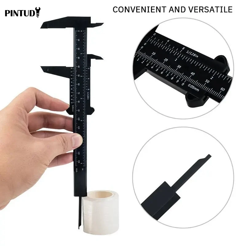 1PC Plastic Vernier Caliper Digital Display Caliper Mini Text Play Caliper Student Vernier Ruler 0 to 150mm Measuring Tool