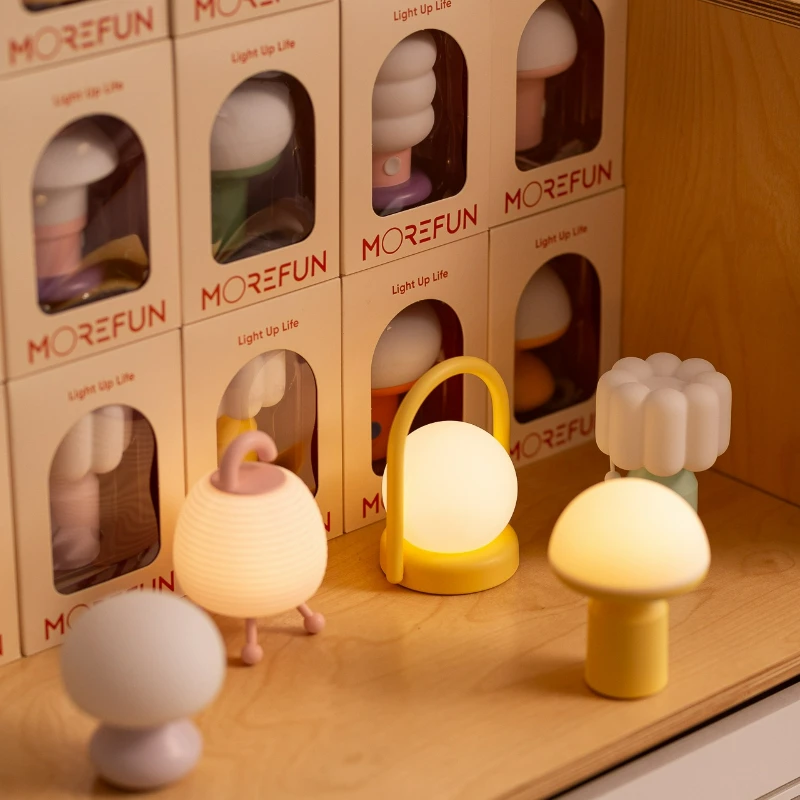 Portable Rechargeable Lantern Light, Small Night Light, Desk Lamp, Bedside Atmosphere Decoration, USB Rechargeable