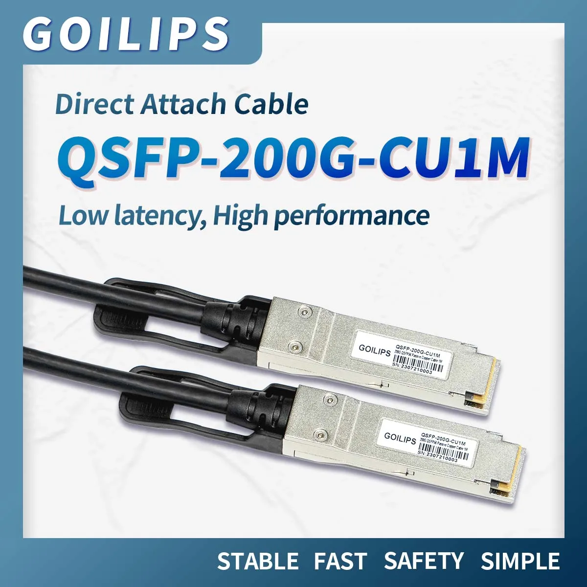 200G QSFP56 Passive Direct Attach Copper Twinax Cable,High-speed Stacking DAC,0.5m-7m, Cisco Huawei H3C MikroTik Dell Compatible