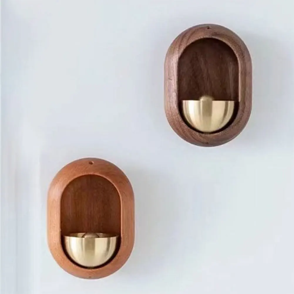 Magnetic Wood Doorbell Chime Hanging Wooden Wind Chimes Wind Loud Door Bell for Refrigerator Doors Restaurant Home Decor