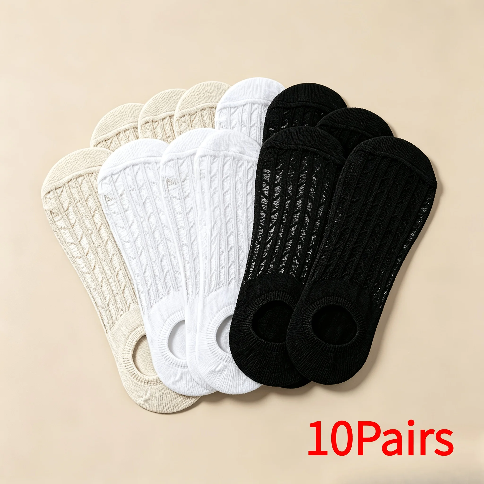 Invisibility Sock Loafer - 10 pasang kaus kaki wanita tak