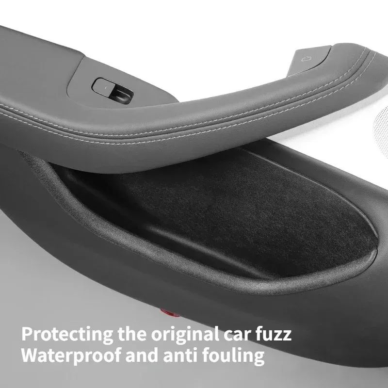 For Tesla Model 3 Highland 2024 Car Door Storage Box TPE Front Rear Door All-inclusive Door Slot Storage Pocket Car Accessories