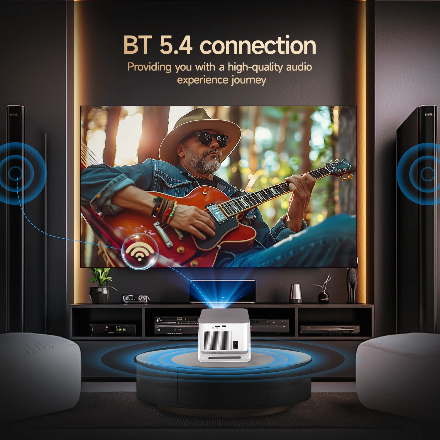 Magcubic Tragbarer Projektor HY350Max Android 14 900ANSI Projektor Autofokus 8K Native 1080P Mit Wifi6 BT5.4 für Filme im Freien – Detail 11