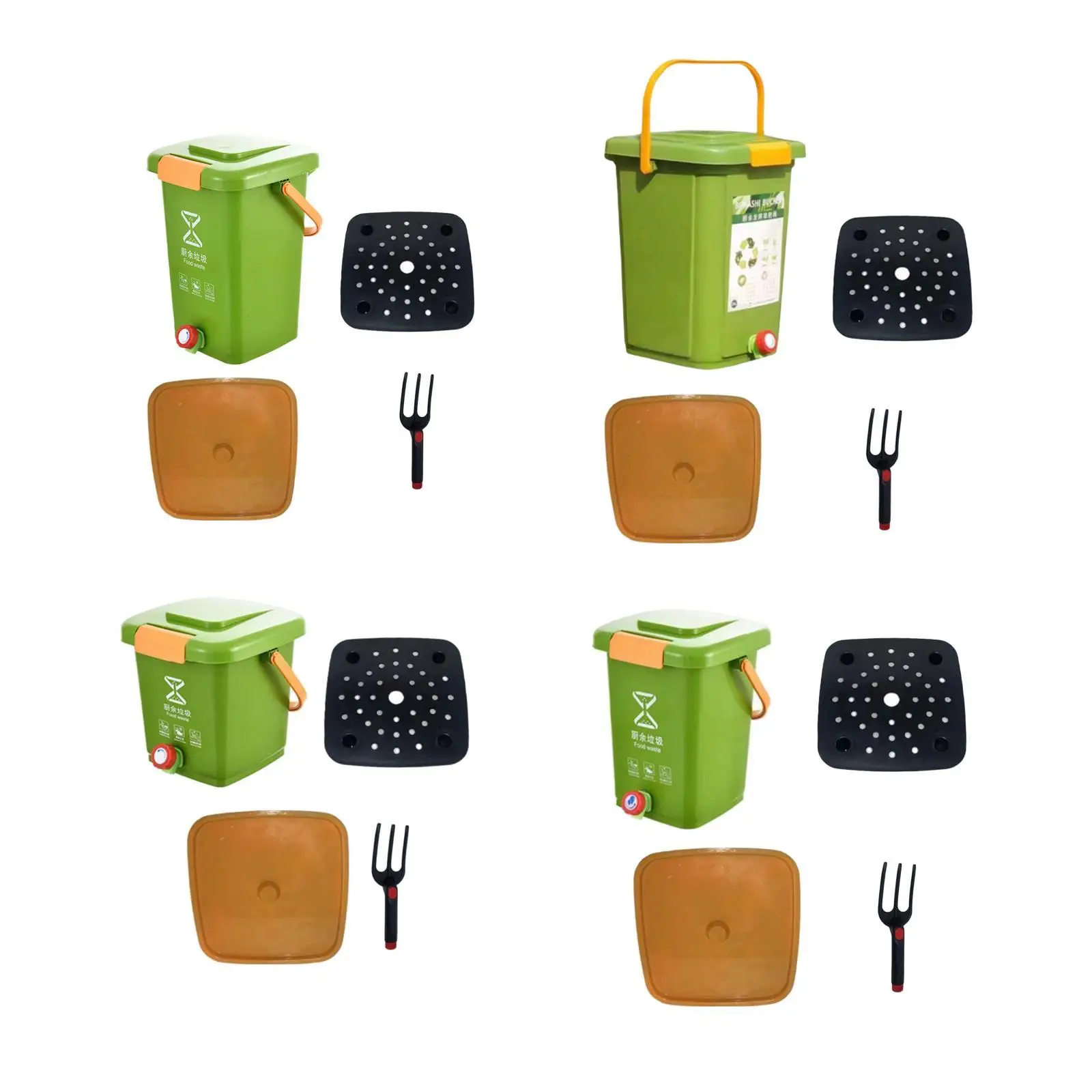 Kitchen Waste Compost Bucket Stylish Multiuse Easy to Move Garbage Can Trash Can