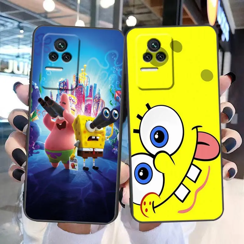 Happy S-SpongeBob S-SquarePants Phone Case For Redmi K60 K50 K40 Gaming K30 K20 12C 10 10C 9T 9C 9A 9 8A 8 7A 7 Case Funda Shell