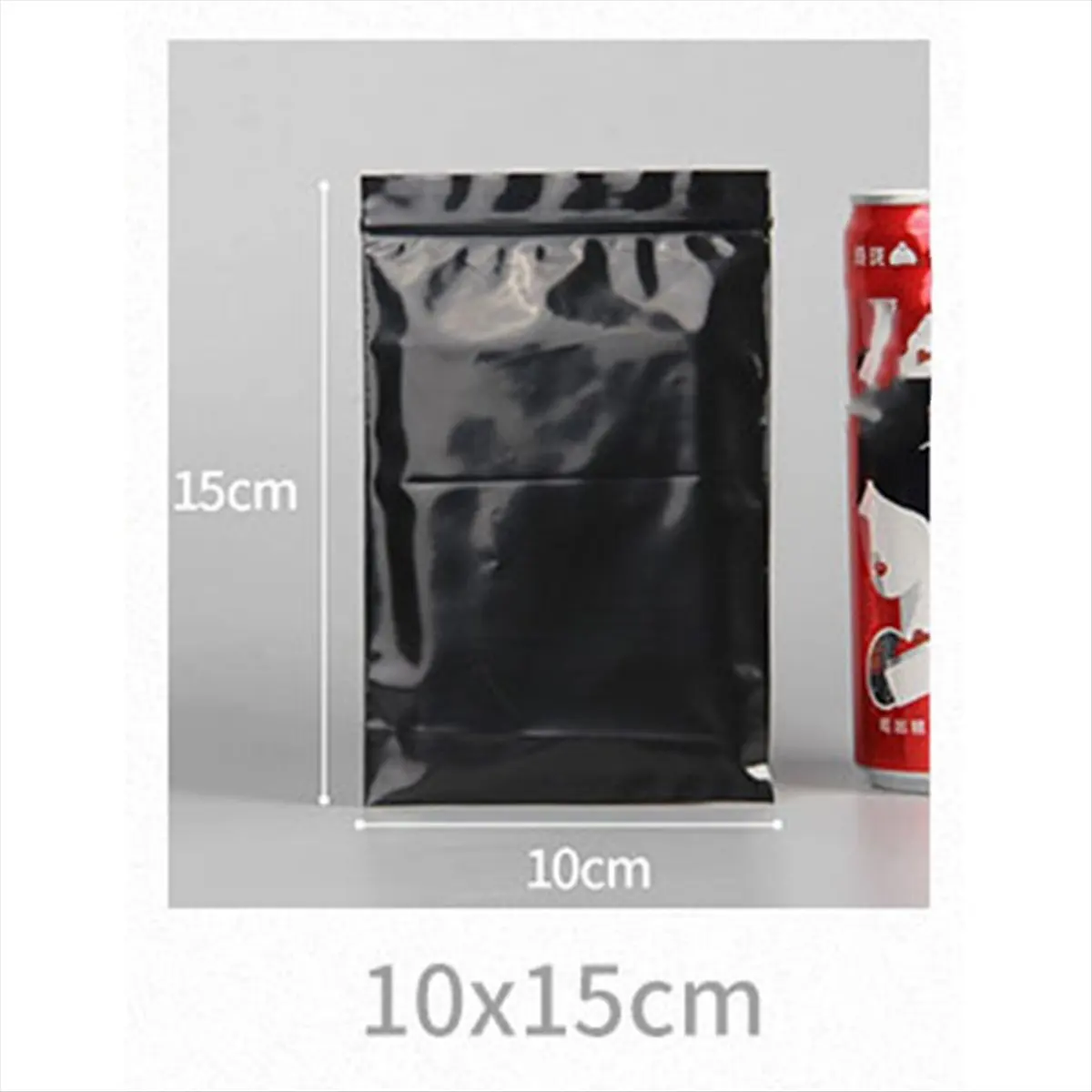 

A08I Ziplock Bag 100pcs/Lot 14 Wire Black Food Sealed Bag Self Sealing Plastic Bags Poly Zipper Bags 14x20cm