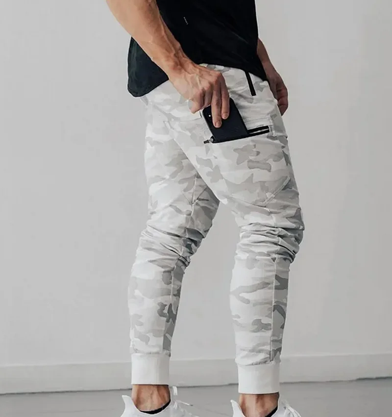 Men's Camouflage Sweatpants Gym Workout Fitness Sport Trousers Male Running Pencil Pants Outdoors Track Training Jogger Pants