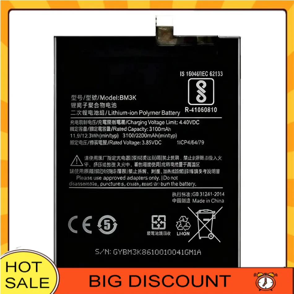 

3200Mah For Xiaomi MI Mix 3 Mix3 BM3K Reliable Power Supply Mobile Phone Battery Fast Charging