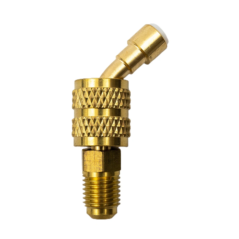 Convenient R410a Adapter for Mini Split HVAC System, Compatible with Most R410A Tubeless Systems, Total Length 66mm 2PCS