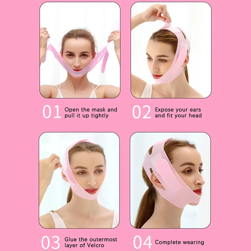 

Face Chin Cheek Lift Up Slimming Mask Ultra-thin Belt Strap Bandage Women Reduce Double Chin Face Massager Skin Care Tools