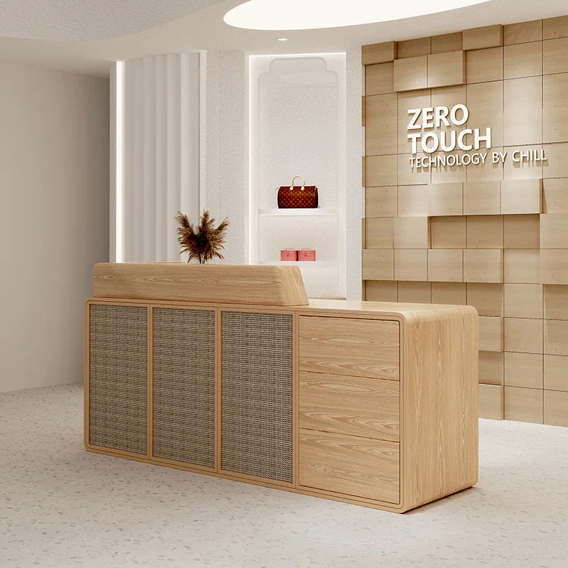 Reseption Desk Minimalist Church Pulpito Reception Business Counter Bar Furnishings Professional Escritorio Home Table Help