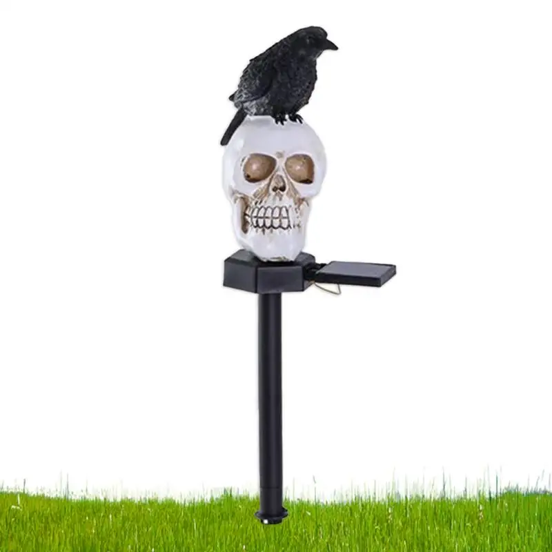 

Outdoor Solar Lights Decorative Garden Stakes Skeleton Head Cartoon Animal Lamp Auto-on/off Waterproof Resin For Flower Bed