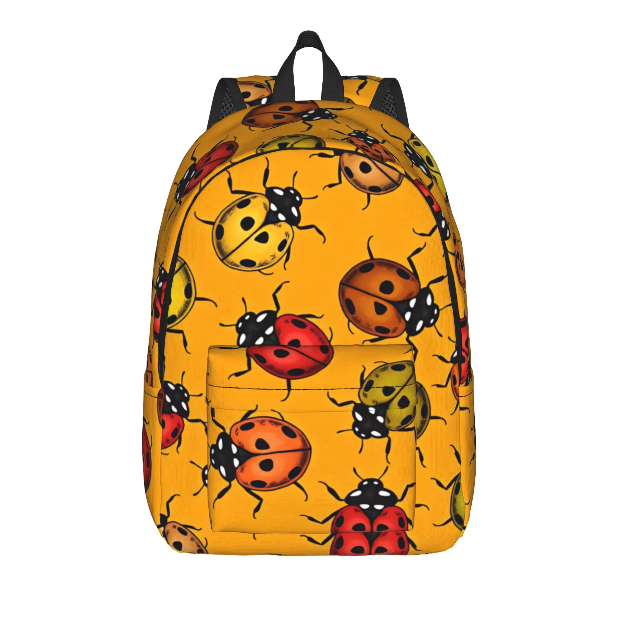 Colorful Ladybugs Backpack  Teen Polyester College Backpacks Print Leisure High School Bags Rucksack