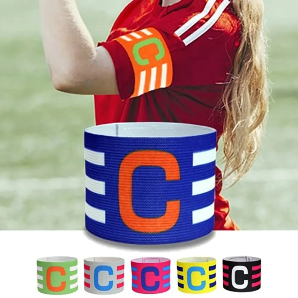 2024 Captain Armband Adjustable Elastic Sleeve Badge DIY 31*6.5cm Football Armband Football Championship
