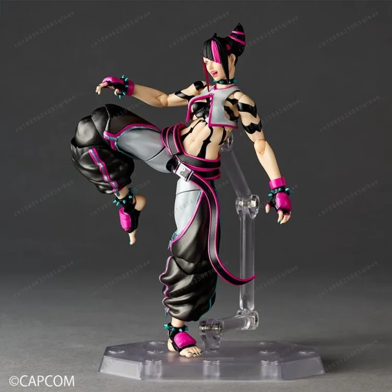 【متوفر 】Kaiyodo Street Fighter 6 Juri Amazing Yamaguchi Revoltech Juri in Stock Anime Action Collection ألعاب مجسمة