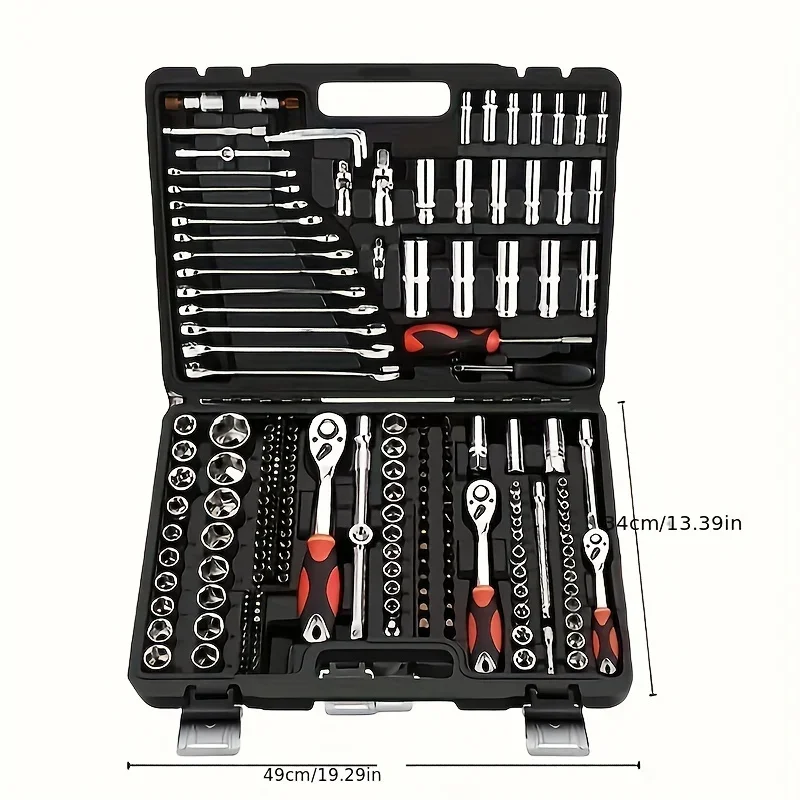 216 Piece Socket Set Tool Auto Repair Ratchet Wrench Combination Set