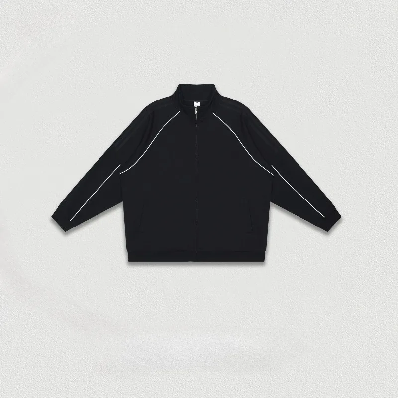 

Мужская осенняя толстовка-кардиган в полоску с открытыми плечами 365G, мужская спортивная повседневная толстовка на молнии, американское пальто, модное