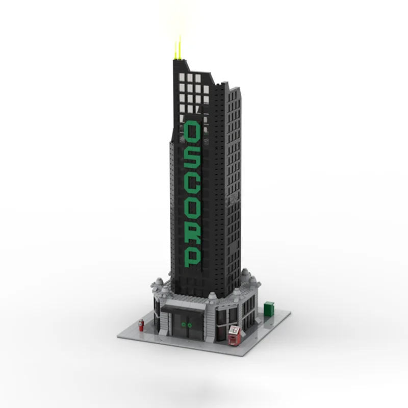 

1538PCS MOC modern architecture Oscorp Building model DIY assembly building block toys children's birthday gift