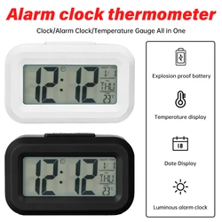 LED Digital Alarm Clock Thermometer Cooking Alarm Clock Kitchen Timer Suitable for Home Office Bedside Table Kids Bedroom