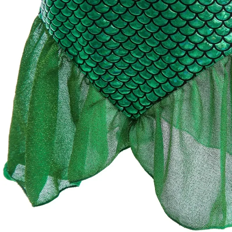 Mermaid Ariel Princess Dress For Short Sleeve Tulle Cosplay Costume Carnival Birthday Party Clothe