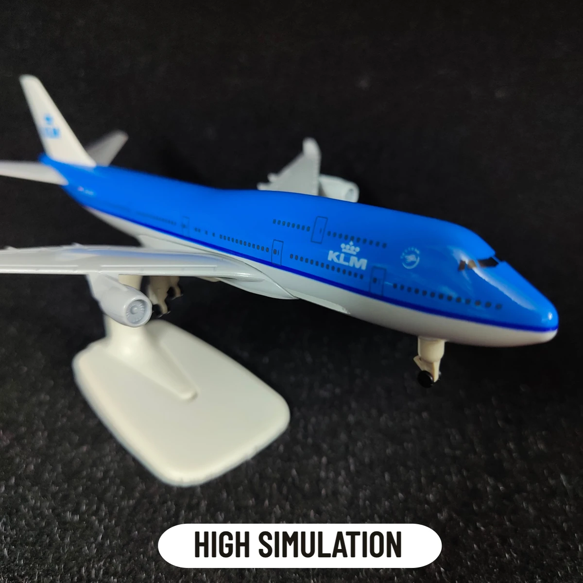 Scale 1:250 Metal Aviation Replica 20cm, KLM B747 Aircraft Model Airplane Miniature, Room Decor Xmas Gift Kids Toys for Boys