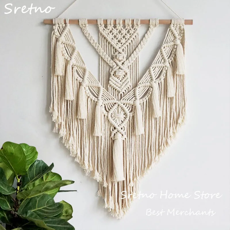 

2025 New Minimalist Boho Home Decoration Handmade Woven Tapestry Nordic Style Bohemian Tapestries Room Wall Decor Aesthetic
