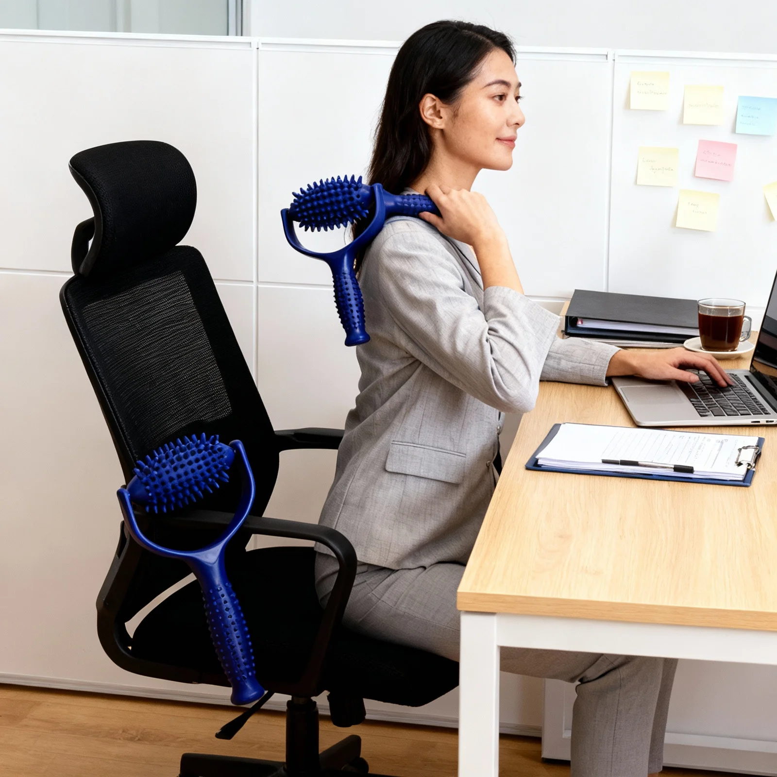 

Durable Handheld Massage Roller ABS PVC Muscle Relaxing Tool for Back Neck Legs Pain Relief and Circulation Boost