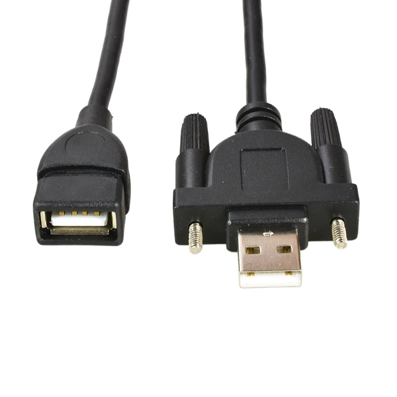 Cable de extensión USB 2 0 macho a hembra, sincronización de datos, carga súper rápida, con tornillo